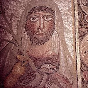 Detail of Simon on Mosaic Pavement, 5th century
