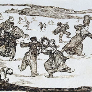Skaters, between 1812 and 1823. Artist: Francisco Goya
