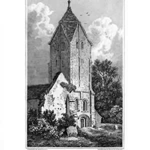 Sompting Church, Sussex, 1829. Artist: J Shury