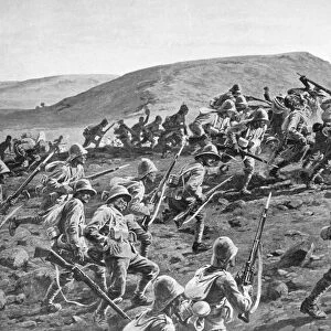 The South Lancashires Storming the Boer Trenches at Pieters Hill, Natal, 1900 (1903). Artist: William Barnes Wollen