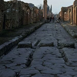 Street in the Roman town of Pompeii, 1st century