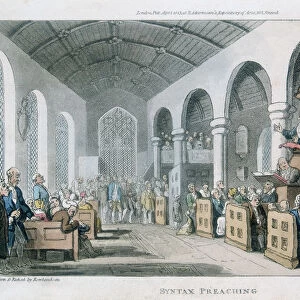 Syntax Preaching, 1813. Artist: Thomas Rowlandson