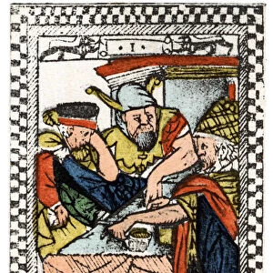 Tarot card of the Juggler or Mountebank, Parisian Tarot, 1500