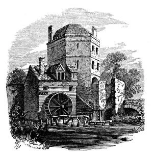 Tower of Franciscan friary, Oxford, c1860