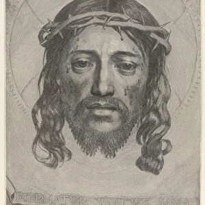The veil of Saint Veronica, 1949. Artist: Mellan, Claude (1598-1688)
