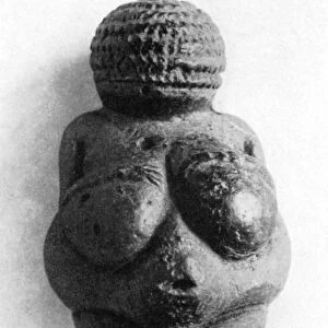 Venus of Willendorf, Stone Age oolitic limestone carving, c24, 000-c22, 000 BC