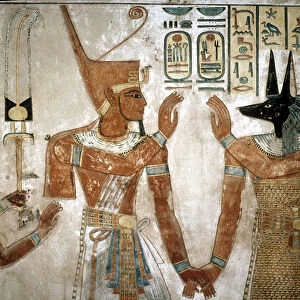Wallpainting from a tomb of son of Rameses III, Valley of the Queens, Luxor, Egypt, c12th centuryBC