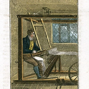 Weaver at his loom, 1823