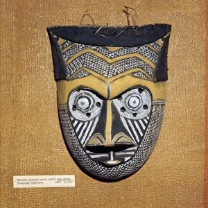 Wooden painted Sala Malu mask, Bangongo Tribe, Africa