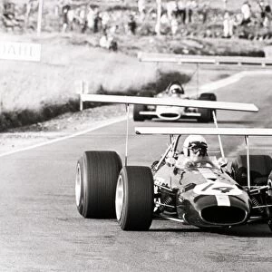 Kyalami, South Africa. 1 March 1969: Jack Brabham, Brabham BT26-Ford, retired, action