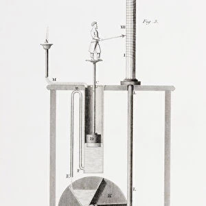 An Ancient Clepsydra Or Water Clock. From The Cyclopaedia Or Universal Dictionary Of Arts, Sciences And Literature By Abraham Rees, Published London 1820