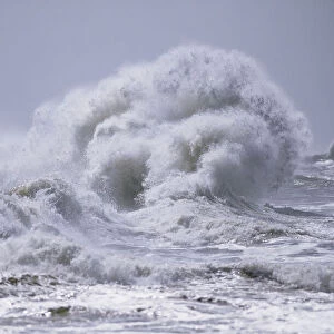 Crashing backwash waves at Cape Hatteras