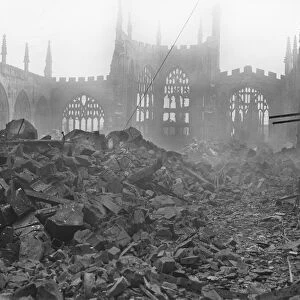 All that remains of St Michaels Cathedral following the air raid of the 14th