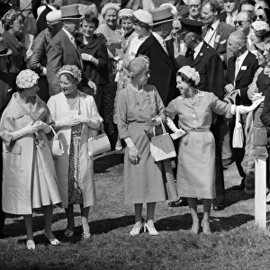 Derby Day at Epsom. Pictured, members of the Royal family, Queen Elizabeth II