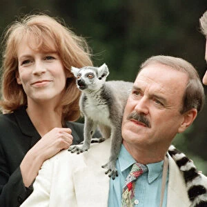 Jamie Lee Curtis, John Cleese (centre in the white jacket and jeans)