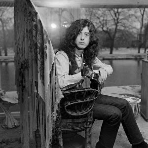 Jimmy Page, Led Zeppelin guitarist. January 1970
