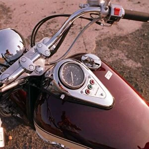 Kawasaki V Classic motorbike October 1997 handlebars controls