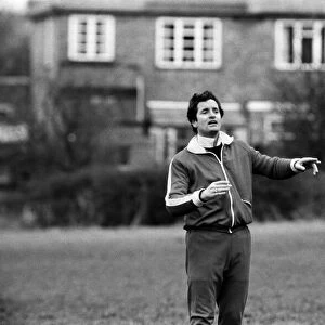 Leicester City manager Frank McLintock pictured during a training session