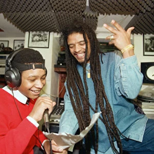 Maxi Priest and his son, 13 year old Ryan Elliott. 23rd January 1995