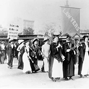 Suffragettes circa 1910 Demonstration Parade Banners Banner Lawyers