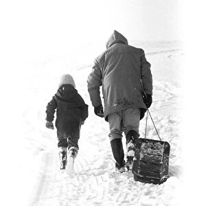 Winter Weather - Snow Scenes 20 February 1986 - Rural scene in Northumberland