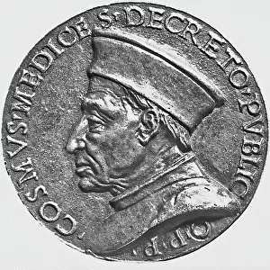 Verso of a coin depicting Cosimo the Elder de'Medici, in the Museo Nazionale del Bargello, Florence