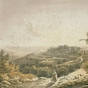 View of Jerusalem. Etching by Bernatz et alii