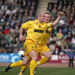 Charlie Oatway celebrates his goal against Plymouth Argyle (2004 / 05)